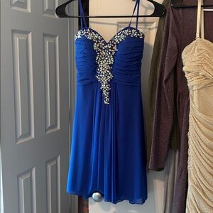 Blonde Nites strapless royal blue 
Dress junior size 1